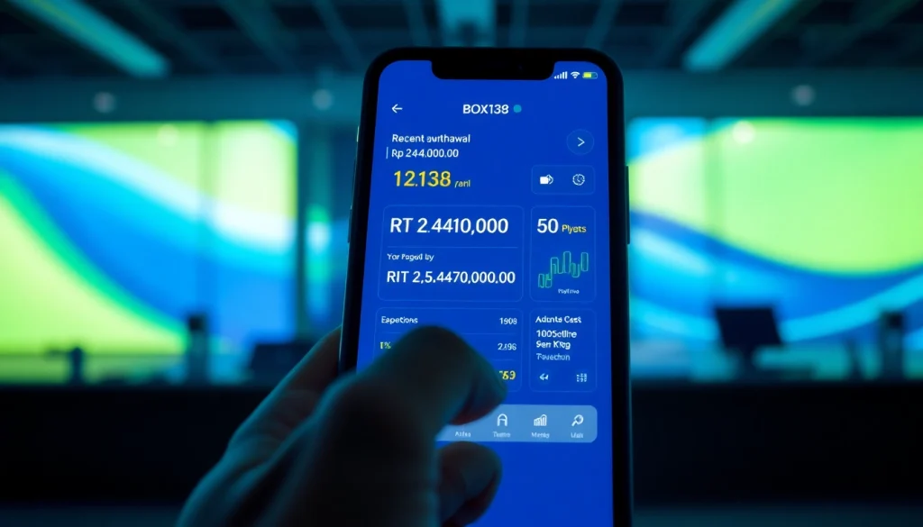BOX138 mobile banking interface showing successful withdrawal of Rp 2.424.000,00