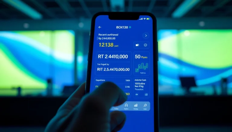 BOX138 mobile banking interface showing successful withdrawal of Rp 2.424.000,00
