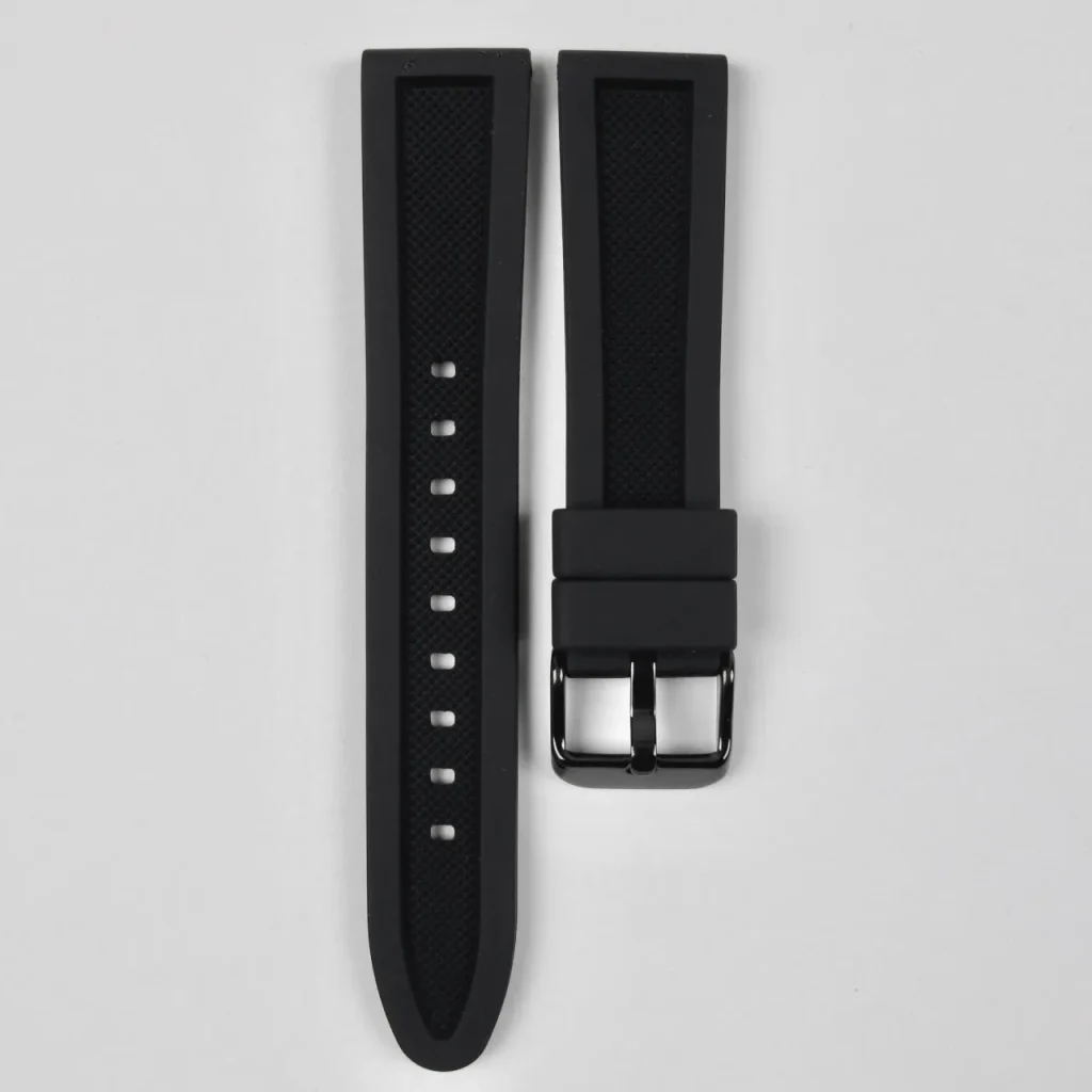 black-silicone-rubber-reversible-watch-straps