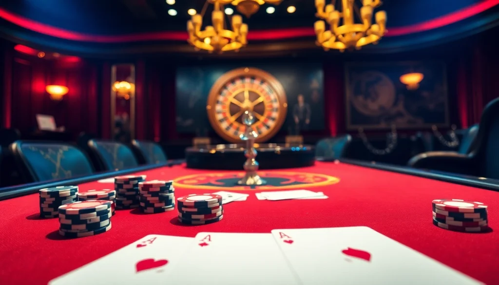 Gamblers engaging at a luxurious casino with 7mcn betting screens in view.