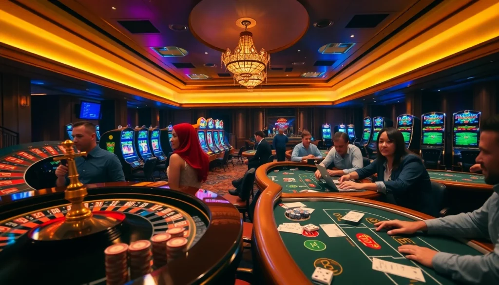 Experience the thrill of Jeetbuzz with poker tables, roulette, and exciting gambling ambiance.