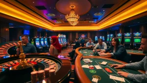 Experience the thrill of Jeetbuzz with poker tables, roulette, and exciting gambling ambiance.