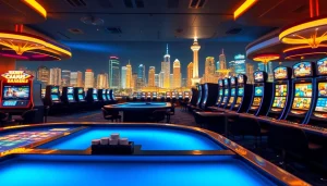 Engage with the best online casinos in Canada showcasing exciting gaming tables and vibrant atmosphere.