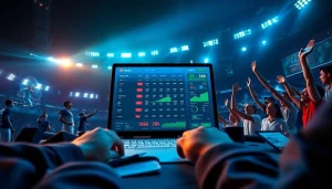 Hello88 online betting platform with vibrant sports action and modern digital interface, representing excitement and engagement.