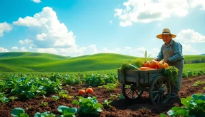 Petani toto memanen sayuran segar di ladang hijau, menggambarkan kerja keras petani.