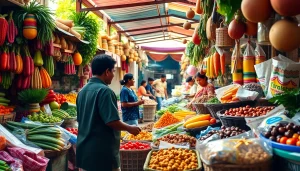 Lanka Add vibrant marketplace scene showcasing local crafts and produce in Sri Lanka