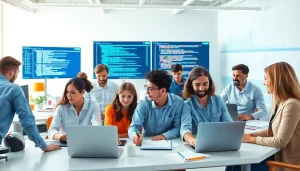 Collaborative QA team showcasing expert testing at https://xqa.ca in a modern office environment.