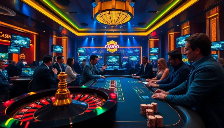 Exciting gambling scene at https://topclub.space/ with players enjoying poker and roulette games.