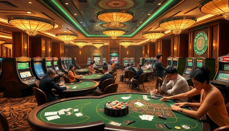 Thrilling gaming experience at Trang chủ MMOO with players enjoying diverse casino games.