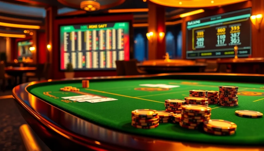 Experience high-stakes excitement at hi88.photo with luxurious casino elements like poker chips and a roulette wheel.