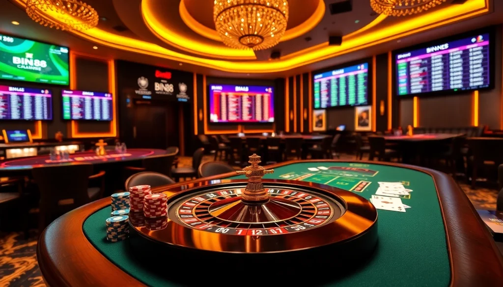 Experience the thrill of winning with Bin88's luxurious casino atmosphere and exciting games.