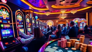 Play exciting doaslot slot machines in a vibrant casino atmosphere filled with thrill.