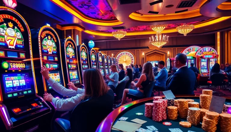 Play exciting doaslot slot machines in a vibrant casino atmosphere filled with thrill.