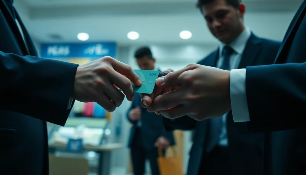 카드깡 현금 거래를 하는 장면을 강조한 사진입니다.