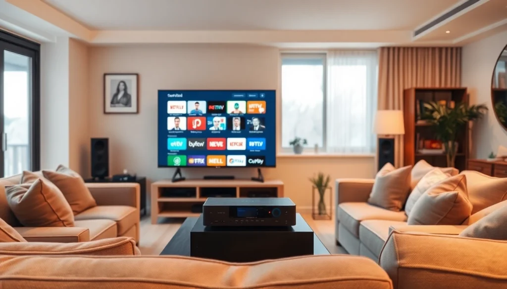 Access live TV streaming on https://bosstv.ca in a cozy home entertainment setup.
