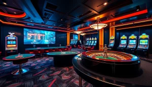 Engaging image of a luxurious online casino environment reflecting the essence of https://kkwin.diy/ with vibrant gaming elements.