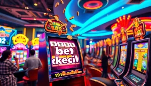 Memenangkan jackpot di slot bet kecil dengan suasana kasino online yang ceria