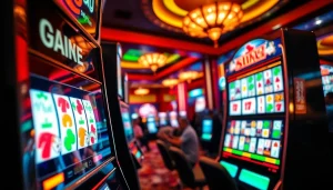 Menangkan permainan mahjong slot dengan mesin slot yang cerah dan penuh warna di kasino.