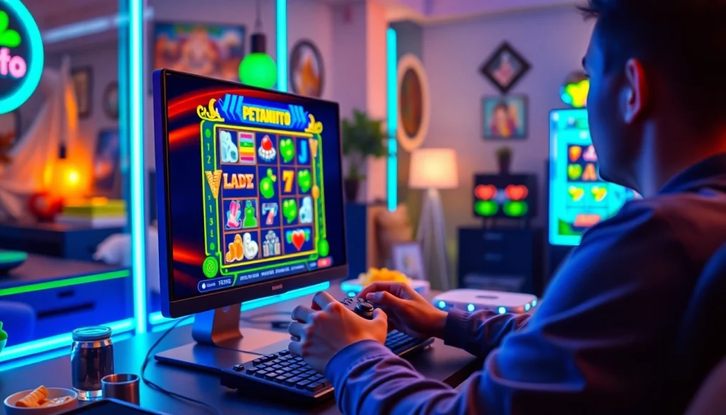 Menampilkan petanitoto dengan antusiasme pemain saat bermain slot online.