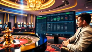 Players engaging with the 188bet online casino interface at a lively gaming table.