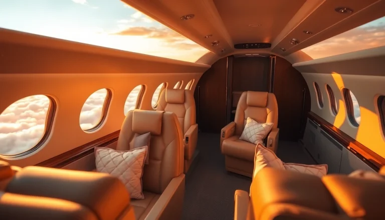 Experience luxury travel with https://flymarquis.com featuring a private jet's elegant interior.