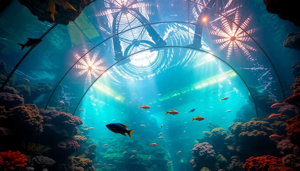The Lost Chambers Aquarium at Atlantis The Palm Dubai, showcasing vibrant marine life and stunning underwater architecture.
