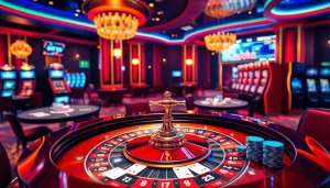 Experience the thrill of 33 win at a luxurious casino table with vibrant colors and excitement.