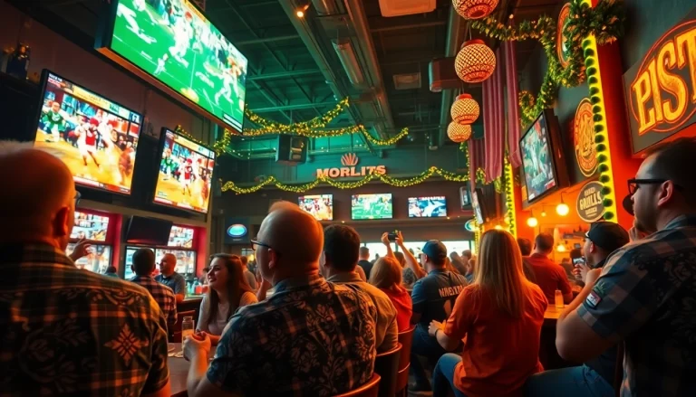 Experience the excitement of sports betting in California in a vibrant sports bar atmosphere.
