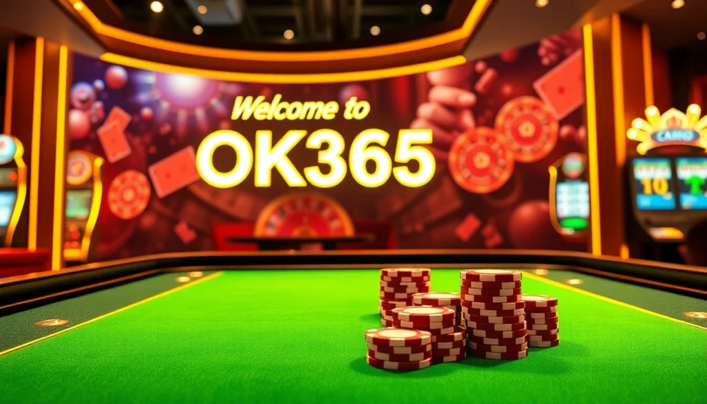Experience the thrills of online gaming at OK365 Trang chủ with stunning casino visuals and engaging slots.