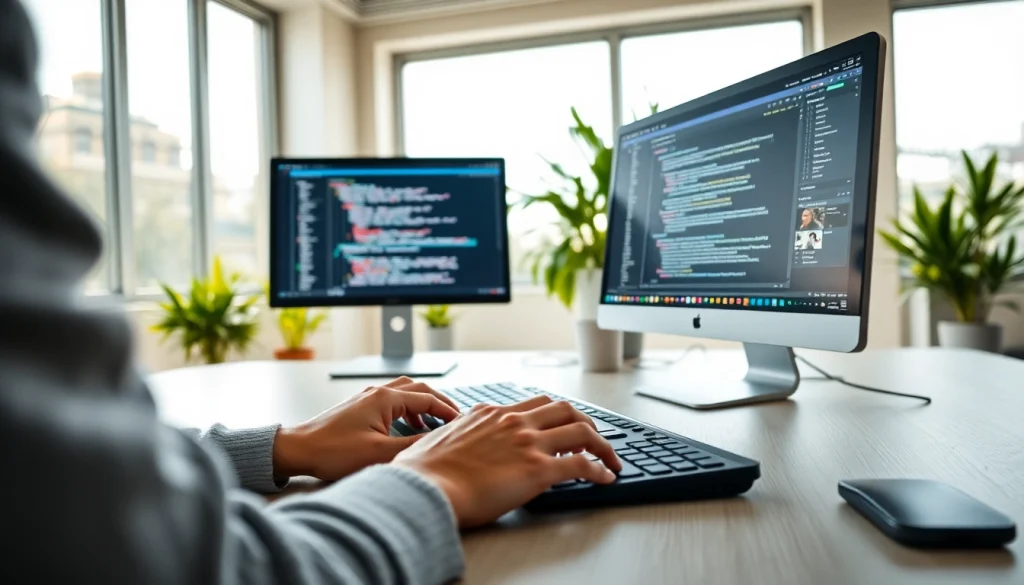 Enhance your projects with trevia.com featuring a modern digital workspace and coding setup.