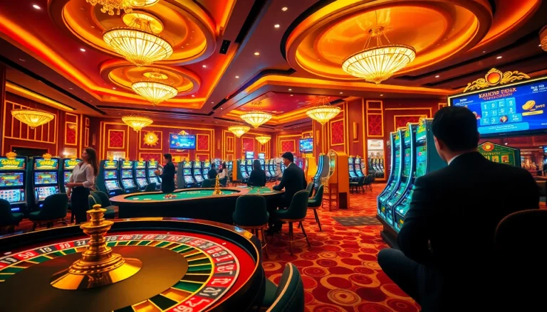 Experience the excitement of KJC Vietnam with vibrant casino tables and engaging gaming action.