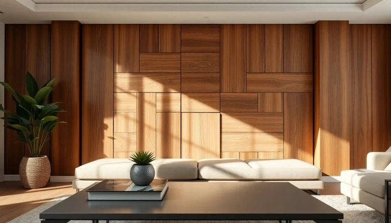 Enhance your space with decorative wood panels adding warmth and style.