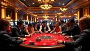 Experience the thrill of winning at the poker table with https://www.bdtk66.one/, showcasing a luxurious casino atmosphere.
