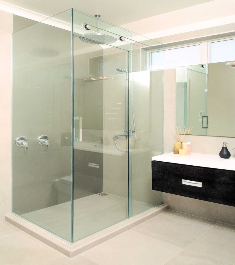Sliding Frameless Shower Screen - 10mm - Queenscliff - www.geelongsplashbacks.com.au