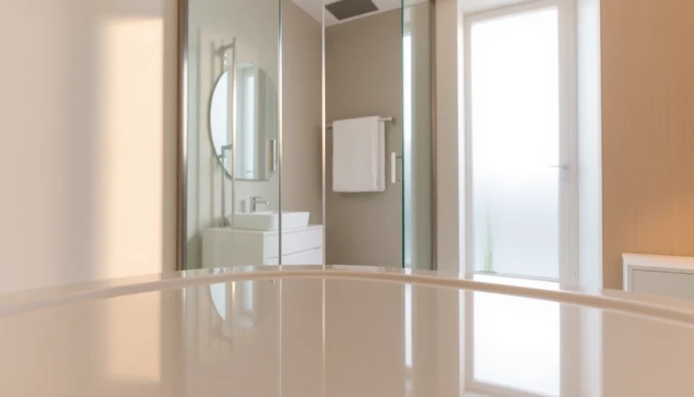 Moderne duschkabine 90x90 in einem eleganten Badezimmer-Design mit klaren Linien.