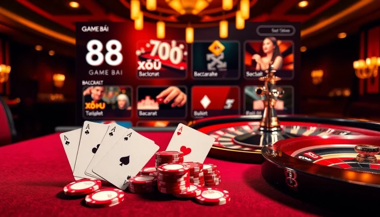 Experience the thrill of 68 game bài at a sophisticated casino poker table.