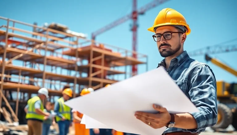 New Jersey General Contractor managing a busy construction site with a team.