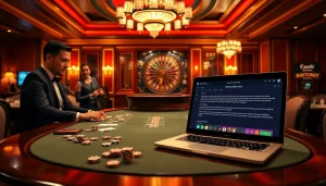 Players engaging in a high-stakes poker game featuring the hidden wiki official directory on display.