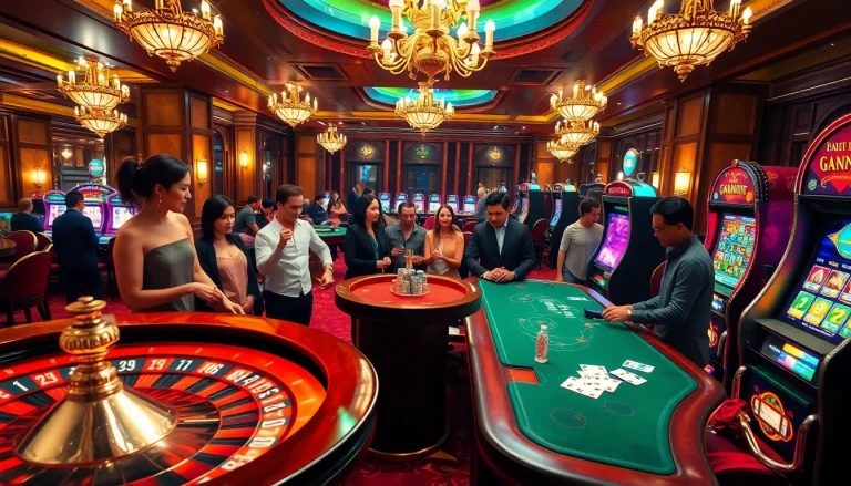 Players enjoying games at a luxurious casino and experiencing thrill at https://www.bdjl.org/.