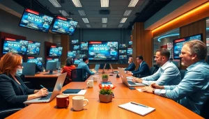 Cover news updates at https://southernmarylandchronicle.com in a vibrant newsroom filled with journalists.