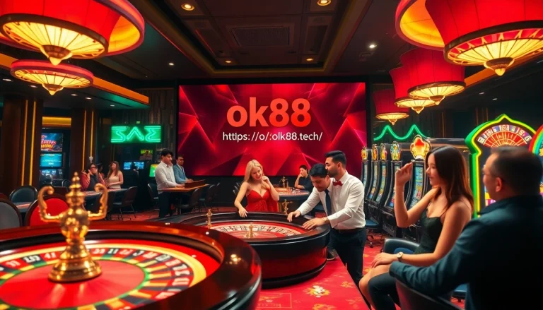 Experience thrilling betting action at https://ok88.tech/ with vibrant casino tables and lively players.