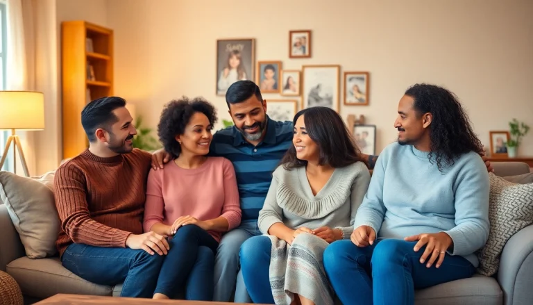 Ovodonazione somigilanza madre: famiglia discute opzioni di maternità surrogata in un ambiente accogliente.