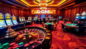 Experience the thrill of GG88 casino action with luxurious tables and vibrant slot machines.