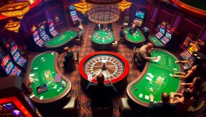 The hidden wiki 2026 features a luxurious casino scene with players at a roulette wheel, enhancing excitement and engagement.
