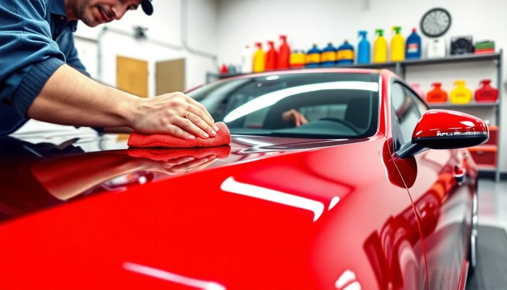 Experience exceptional car detailing Chattanooga services with a professional detailer polishing a vehicle.