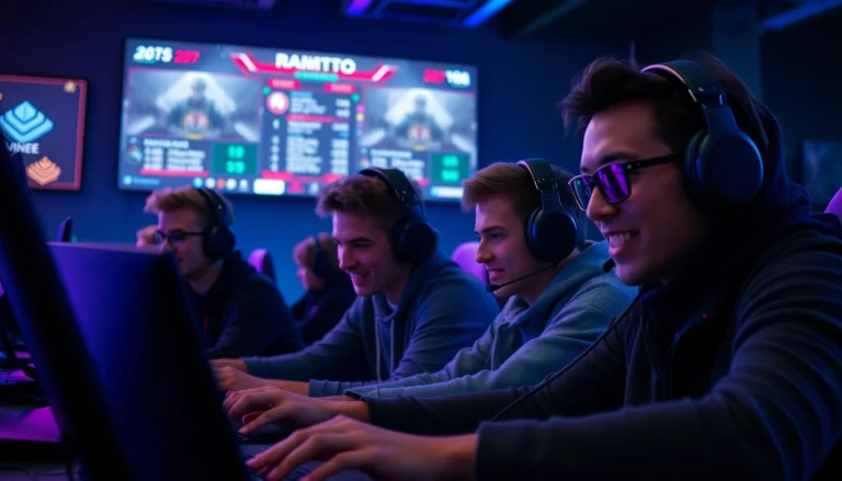 Ramtoto online gaming scene highlighting enthusiastic players engaged in digital competition.