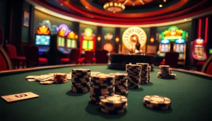 The scene is a luxurious casino showcasing exclusive gambling elements, integrating the official hidden wiki concept.