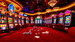 Spin the vibrant idn slot 777 machines in a luxurious casino atmosphere filled with excitement.