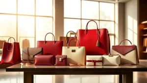 레플리카사이트의 고퀄리티 명품 제품들이 세련된 테이블에 배치된 모습