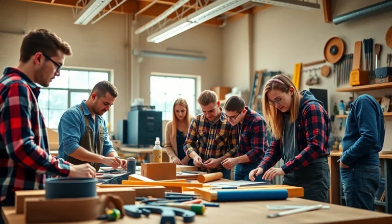 Students at a Trade School Tennessee engaged in hands-on learning activities in a dynamic classroom setting.
